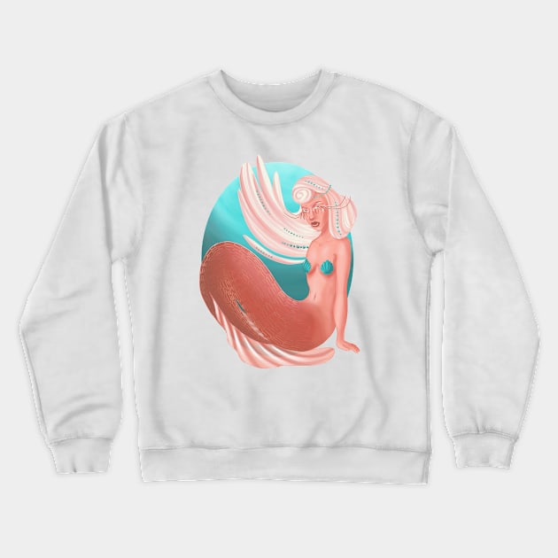 Pearl Mermaid Crewneck Sweatshirt by SosiCreatesArt